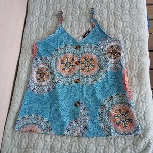 Jonivey Women's Casual V-Neck Strappy Spagetti Strap Tank Top Size Small